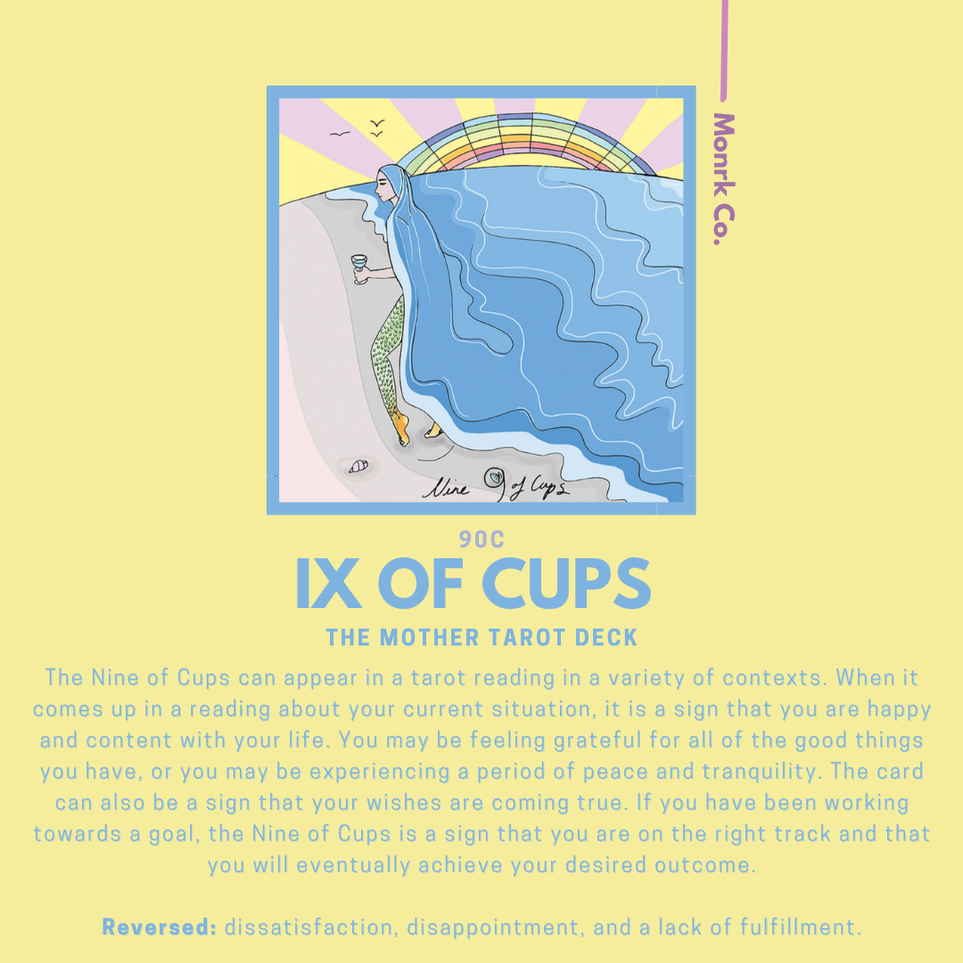 Tarot 9 of Cups: Contentment, Satisfaction, and Gratitude