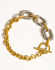 The Siouxsie Link - Mixed Metal 18k Gold & Silver Bracelet