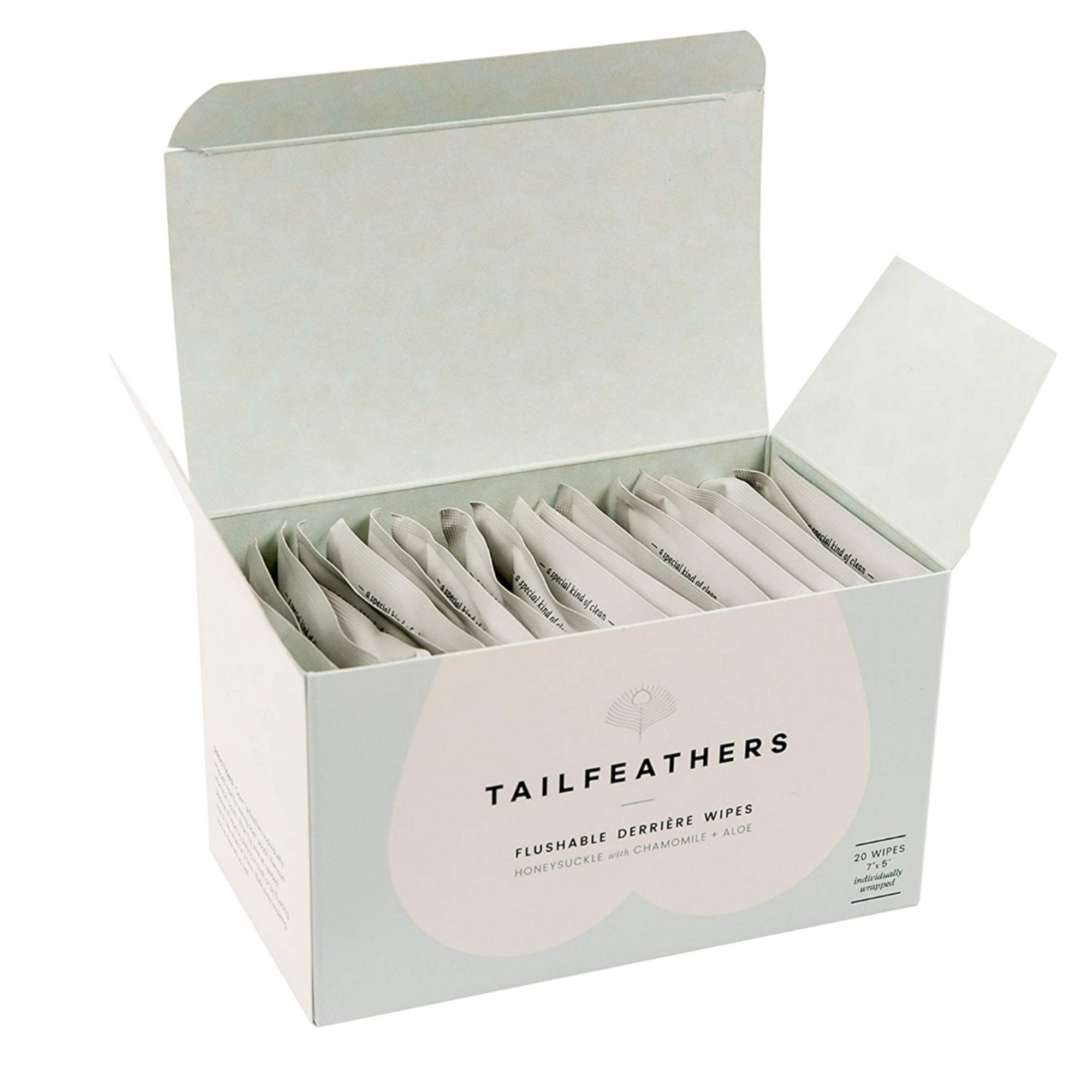 Tailfeathers Flushable, Vagina-Safe Wipes