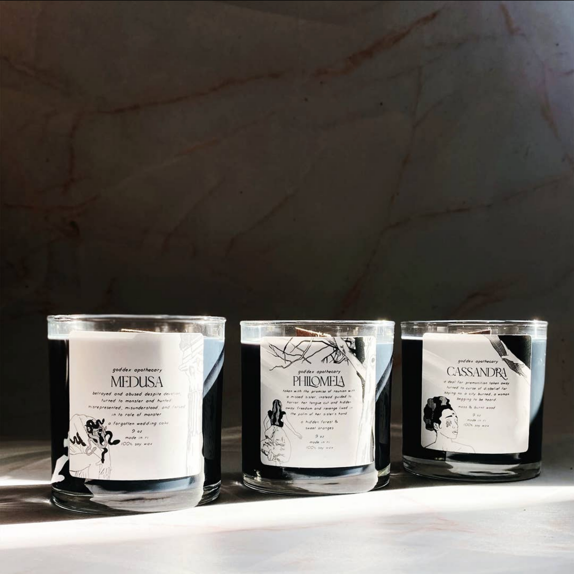 Medusa Greek Goddess Scented Candle