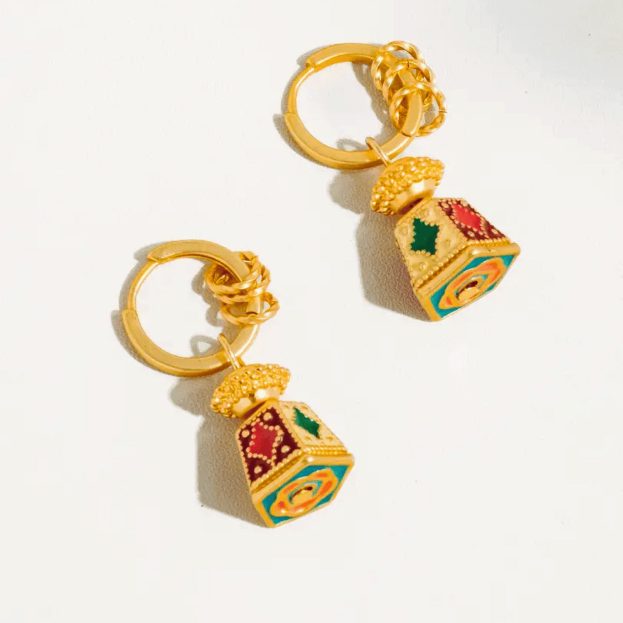 The Belladonna Hoops - 18k Gold Bohemian Bell Dangle Earrings