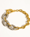 The Siouxsie Link - Mixed Metal 18k Gold & Silver Bracelet