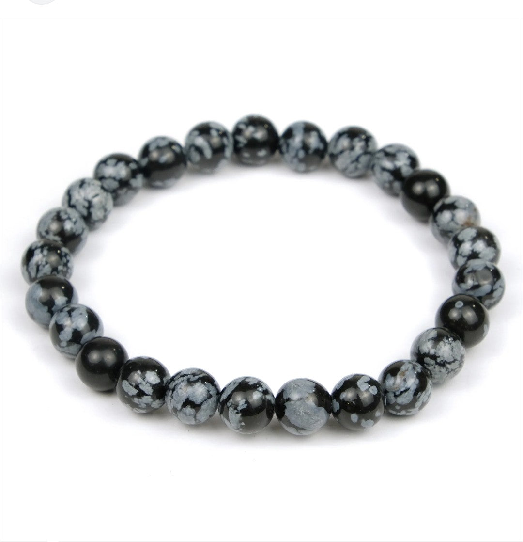 Snowflake Obsidian Bracelet - The Shadow Hunter