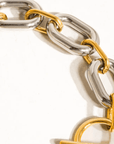 The Siouxsie Link - Mixed Metal 18k Gold & Silver Bracelet