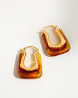 The Base Hoops - 18k Gold & Resin Sculptural Arch Earrings