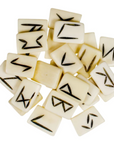 Bone Rune Set With Hand-Carved Viking Symbols