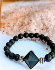 Black Lava & Agate Pyramid