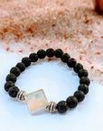 Opalite and Lava Crystal Bracelet