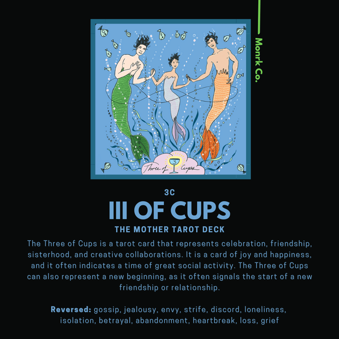 Tarot 3 of Cups: Friendship and Collaborations