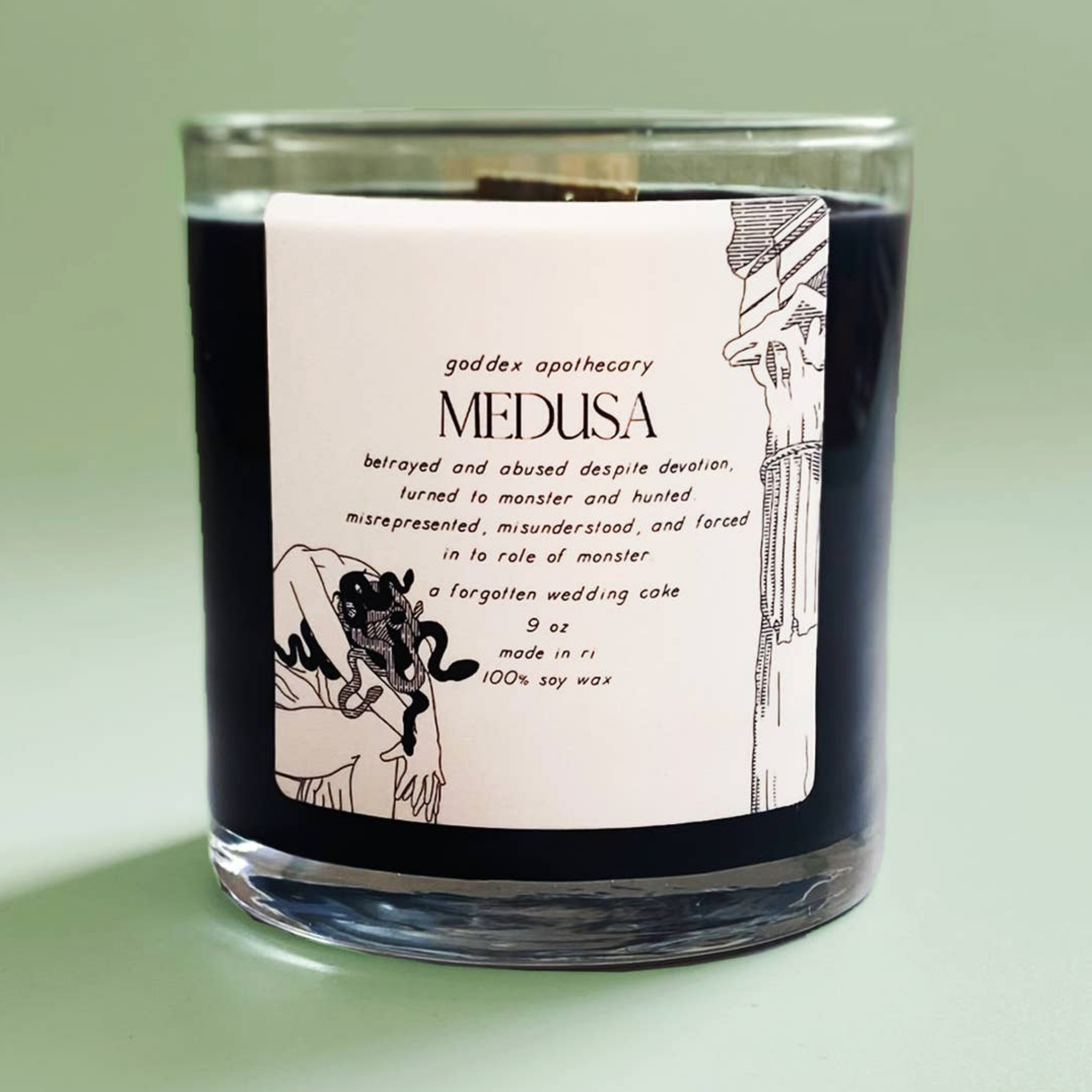 Medusa Greek Goddess Scented Candle