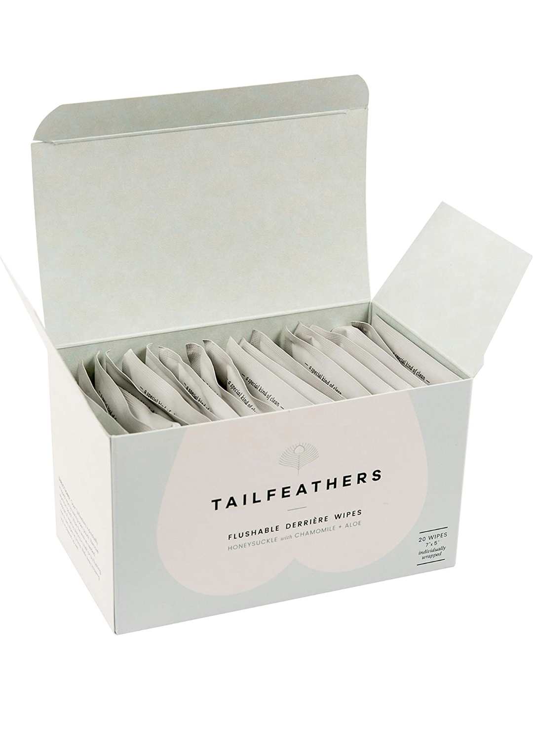 Tailfeathers Flushable, Vagina-Safe Wipes