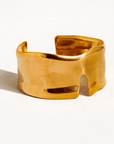 The Bonnie Cuff - Abstract Cut 18k Gold Cuff Bracelet