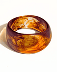 The Oracle Bangle - Brown and Clear Resin Statement Bangle