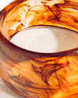 The Oracle Bangle - Brown and Clear Resin Statement Bangle