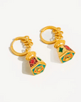 The Belladonna Hoops - 18k Gold Bohemian Bell Dangle Earrings