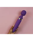 Purple Vibrating Wand with silver accents